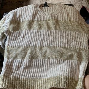 Cream and gold sweater